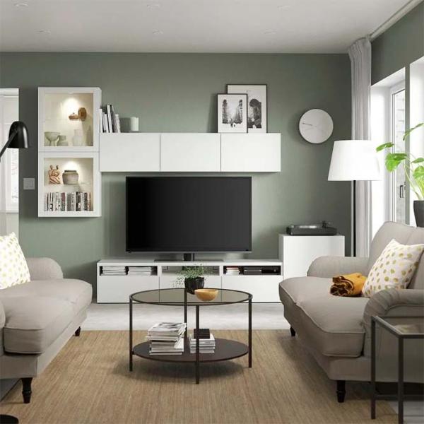 Гостиная Ikea Besta/Eket Модульная / White photo 6