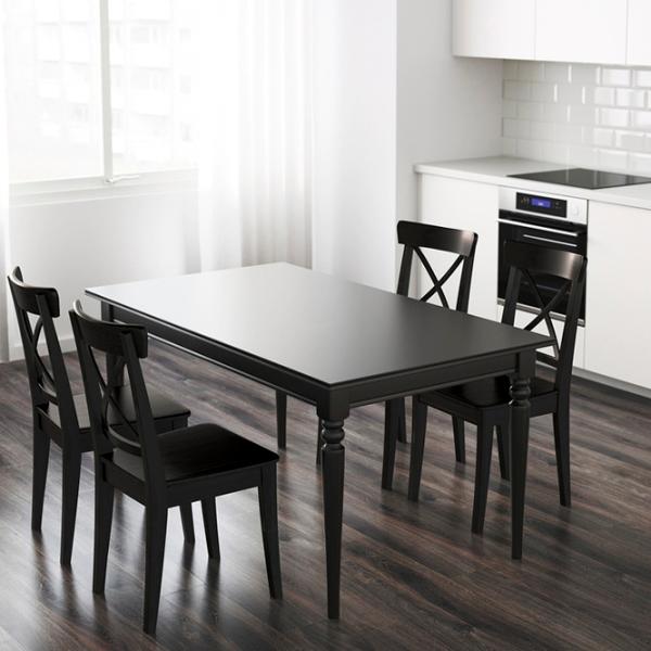 Masă de bucătărie extensibilă Ikea Ingatorp PAL/ Black photo 2