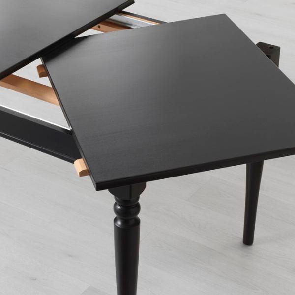 Masă de bucătărie extensibilă Ikea Ingatorp PAL/ Black photo 3