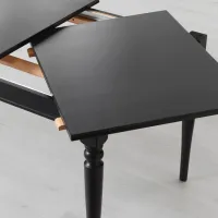 Кухонный стол раскладной Ikea Ingatorp ДСП/ Черный photo 3