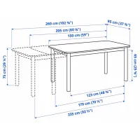 Кухонный стол раскладной Ikea Strandtorp ДСП/ Белый photo 6