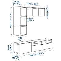 Гостиная Ikea Besta/Eket Модульная / White photo 4