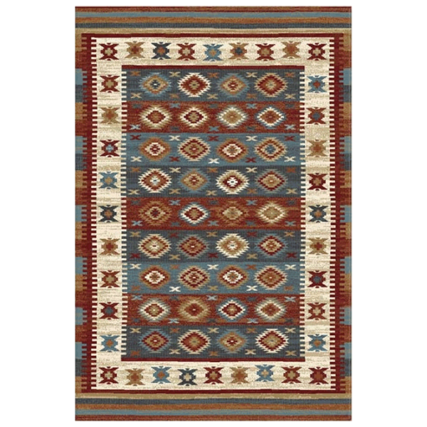 Covor Covoare Ungheni Delta 24 Blue Red / Polipropilenă photo 1