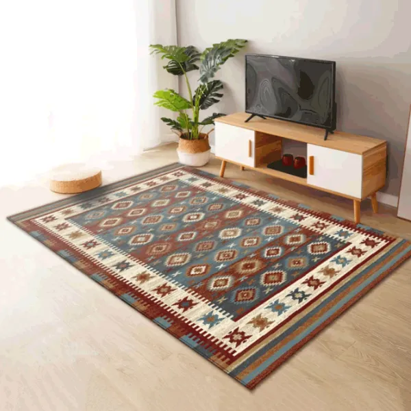 Covor Covoare Ungheni Delta 24 Blue Red / Polipropilenă photo 2