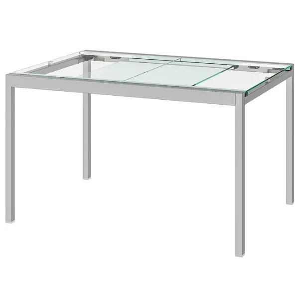 Masă de bucătărie extensibilă Ikea Glivarp Sticlă/ Crom photo 1 Masă de bucătărie extensibilă Ikea Glivarp Sticlă/ Crom photo 1