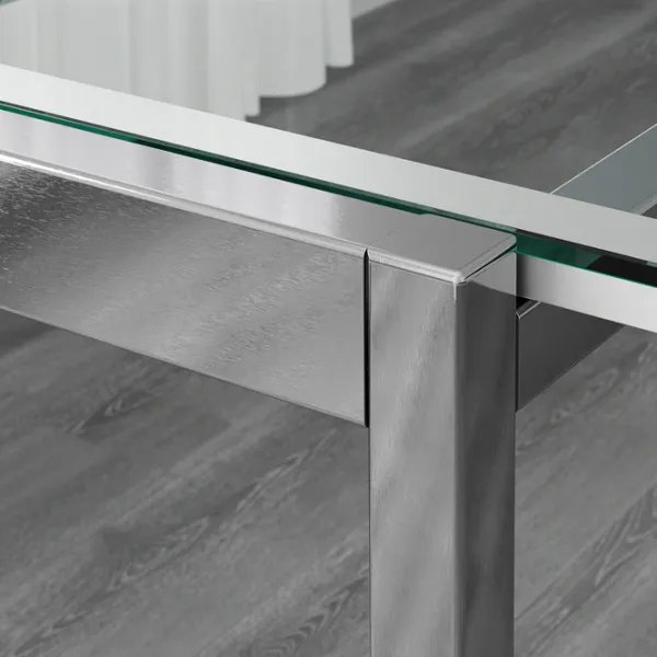 Masă de bucătărie extensibilă Ikea Glivarp Sticlă/ Crom photo 4 Masă de bucătărie extensibilă Ikea Glivarp Sticlă/ Crom photo 4