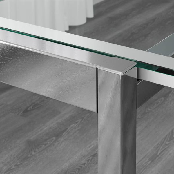 Masă de bucătărie extensibilă Ikea Glivarp Sticlă/ Crom photo 4 Masă de bucătărie extensibilă Ikea Glivarp Sticlă/ Crom photo 4