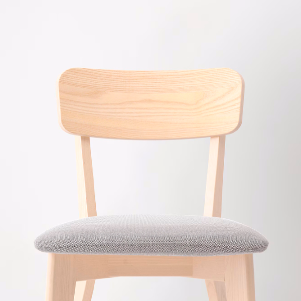Кухонный стул Ikea Lisabo/Tallmyra Ткань/ Серый Wood photo 3
