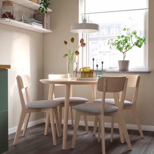 Кухонный стул Ikea Lisabo/Tallmyra Ткань/ Серый Wood photo 6