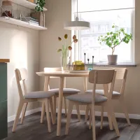 Scaun de bucătărie Ikea Lisabo/Tallmyra Stofă/ Gray Wood photo 6