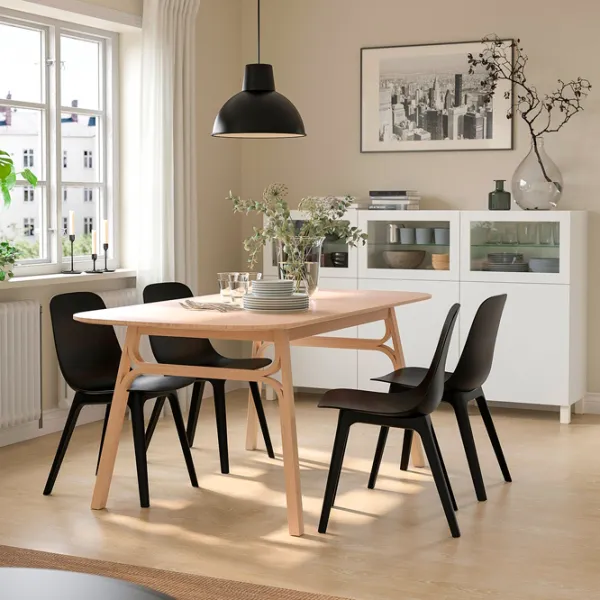 Masă de bucătărie fixă Ikea Voxlov PAL/ Brown photo 7