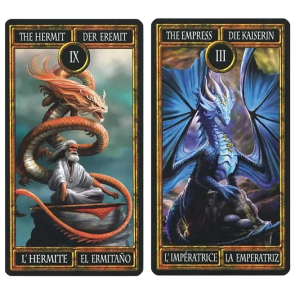 Настольная игра Fournier Dragon Tarot by Anne Stokes 18+/ Карты таро photo 3