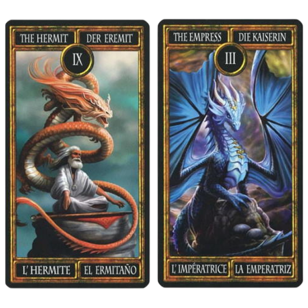 Настольная игра Fournier Dragon Tarot by Anne Stokes 18+/ Карты таро photo 3