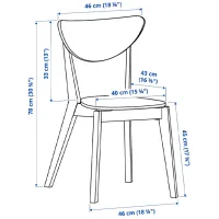 Scaun de bucătărie Ikea Nordmyra Lemn/ White Wood photo 4