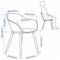 Scaun de bucătărie Ikea Gronsta Plastic/ White Wood photo 6