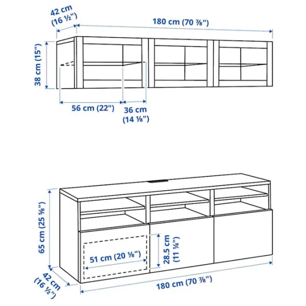 Living Ikea Besta/Eket Modulară / White photo 7
