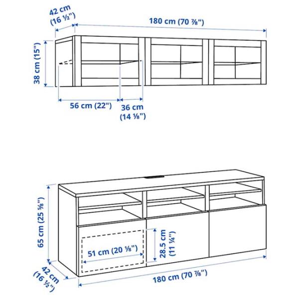 Living Ikea Besta/Eket Modulară / White photo 7