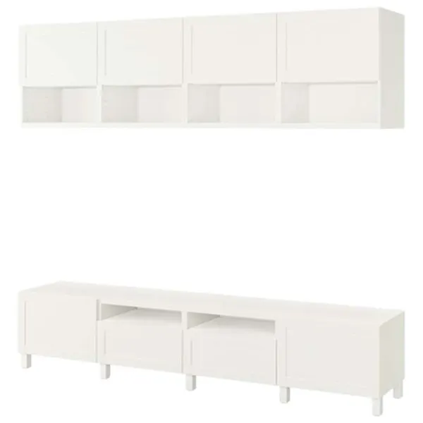 Гостиная Ikea Besta/Hanviken/Stubbarp Модульная / White photo 1