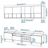 Гостиная Ikea Besta/Hanviken/Stubbarp Модульная / White photo 6