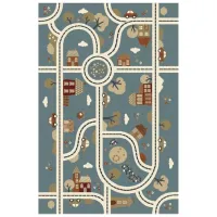 Covor Covoare Ungheni Delta 24 Blue / Polipropilenă