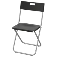 Кухонный стул Ikea Gunde Пластик/ Черный Хром