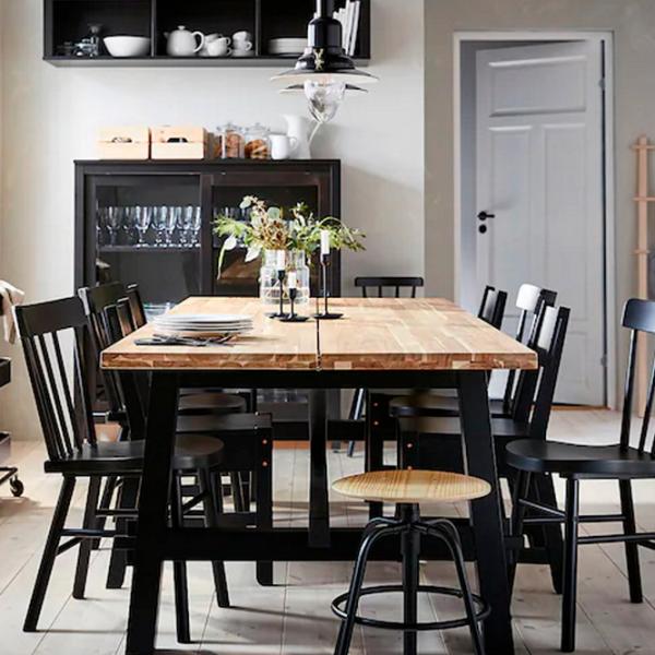Кухонный стол зафиксированный Ikea Skogsta ДСП/ Acacia photo 5