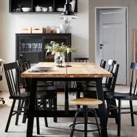 Кухонный стол зафиксированный Ikea Skogsta ДСП/ Acacia photo 5