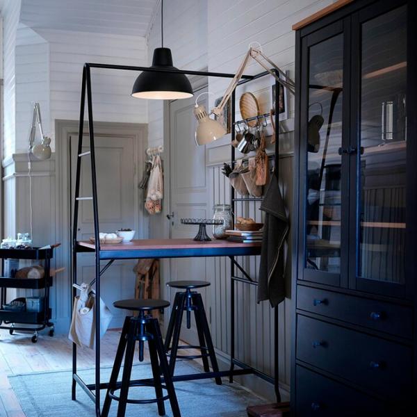 Masă de bucătărie fixă Ikea Haverud PAL/ Black photo 3