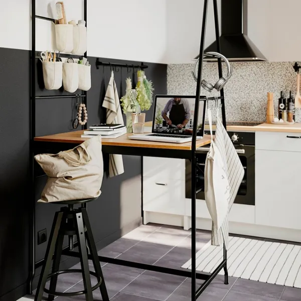 Masă de bucătărie fixă Ikea Haverud PAL/ Black photo 5