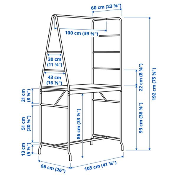 Masă de bucătărie fixă Ikea Haverud PAL/ Black photo 7