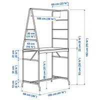 Masă de bucătărie fixă Ikea Haverud PAL/ Black photo 7
