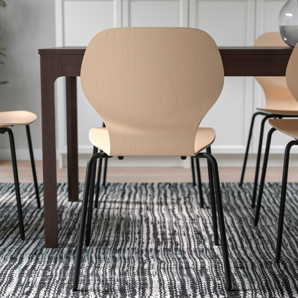 Кухонный стул Ikea Sigtrygg/Sefast Дерево/ Берёза Черный photo 6