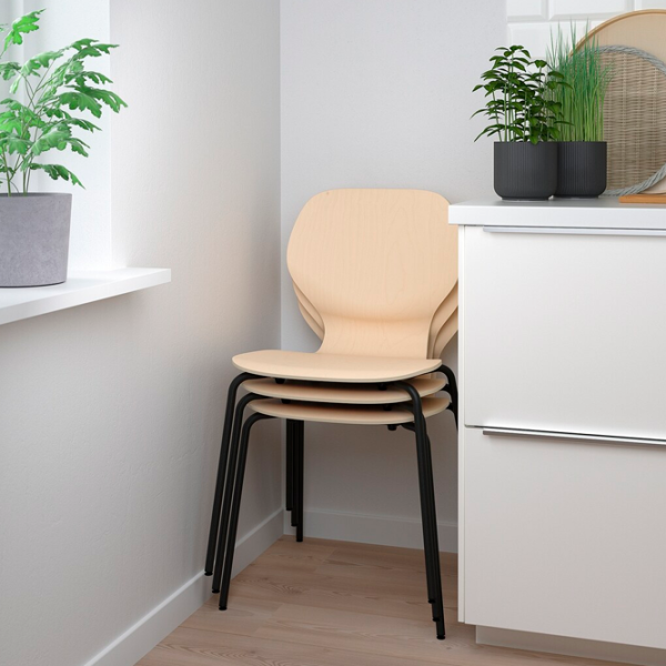 Кухонный стул Ikea Sigtrygg/Sefast Дерево/ Берёза Черный photo 7