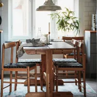 Masă de bucătărie fixă Ikea Nackanas PAL/ Acacia photo 3