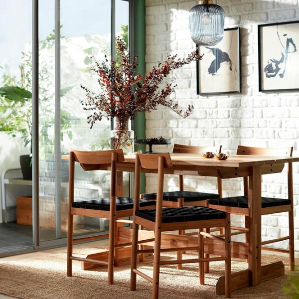 Кухонный стол зафиксированный Ikea Nackanas ДСП/ Acacia photo 6