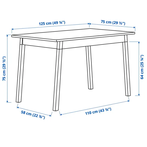 Masă de bucătărie fixă Ikea Pinntorp PAL/ Brown photo 4