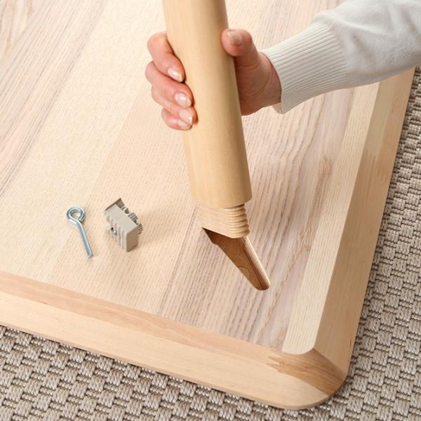 Кухонный стол зафиксированный Ikea Lisabo ДСП/ Коричневый photo 4