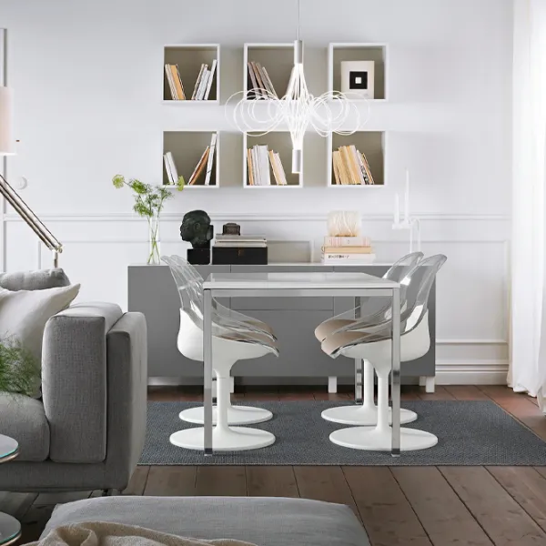 Scaun de bucătărie Ikea Baltsar Stofă/ Beige Transparent photo 3 Scaun de bucătărie Ikea Baltsar Stofă/ Beige Transparent photo 3