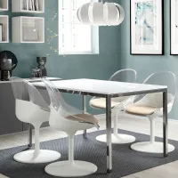 Scaun de bucătărie Ikea Baltsar Stofă/ Beige Transparent photo 4