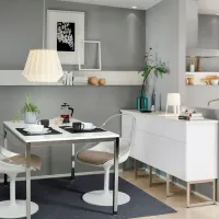 Scaun de bucătărie Ikea Baltsar Stofă/ Beige Transparent photo 5