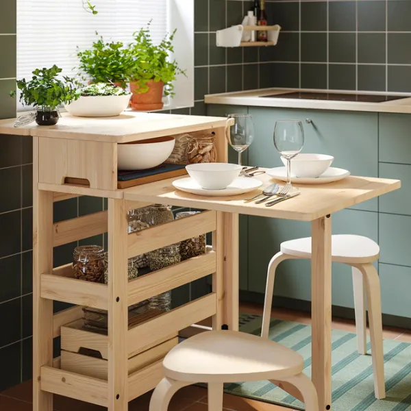 Masă de bucătărie pliabilă Ikea Resaro PAL/ Brown photo 5