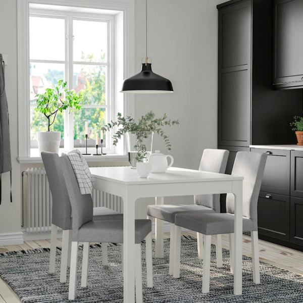 Кухонный стул Ikea Kattil/Knisa Ткань/ Серый White photo 4