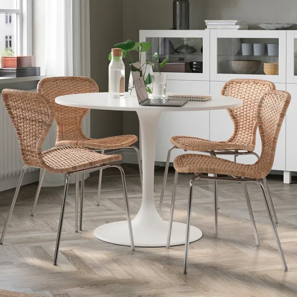 Masă de bucătărie fixă Ikea Docksta PAL/ White photo 3