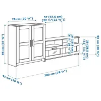 Гостиная Ikea Brimnes Модульная / White photo 5