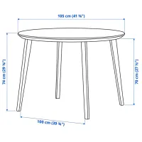 Masă de bucătărie fixă Ikea Lisabo PAL/ Black photo 5
