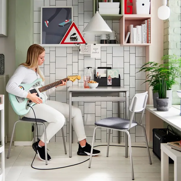 Кухонный стол зафиксированный Ikea Grasala ДСП/ Серый photo 3