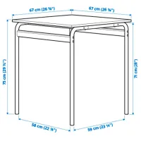 Кухонный стол зафиксированный Ikea Grasala ДСП/ Серый photo 5
