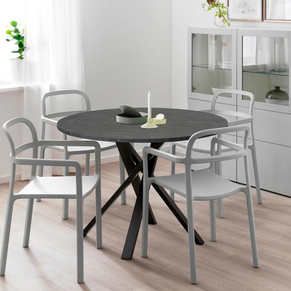 Кухонный стол зафиксированный Ikea Mariedamm ДСП/ Черный photo 2