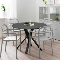 Кухонный стол зафиксированный Ikea Mariedamm ДСП/ Черный photo 2