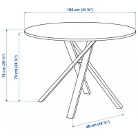 Кухонный стол зафиксированный Ikea Mariedamm ДСП/ Черный photo 5